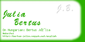 julia bertus business card